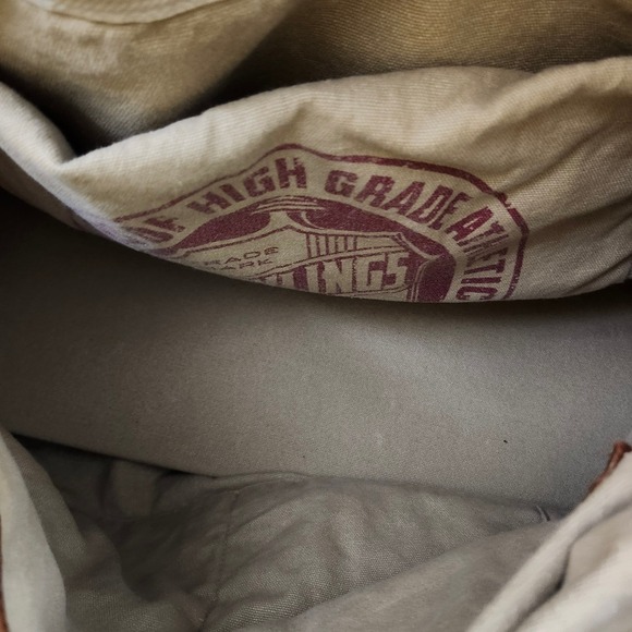 Rawlings Tan Canvas Brown Leather Duffle Bag Weekender The Finest In The Field - Picture 10 of 13